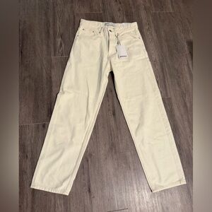 Bershka Off-White Denim Pants